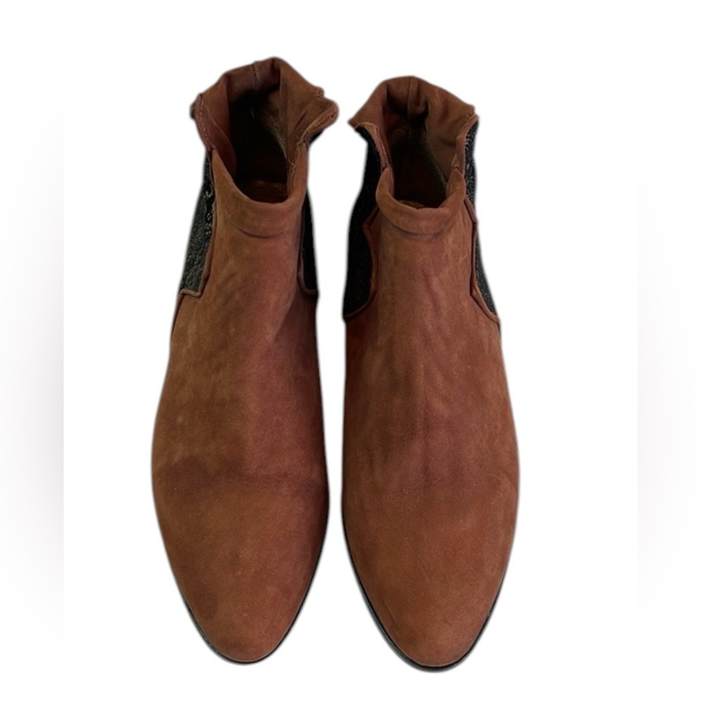 Blazer By G.V.N Women’s Embellished Brown Suede Heel Ankle Bootie Size 37.5 EU